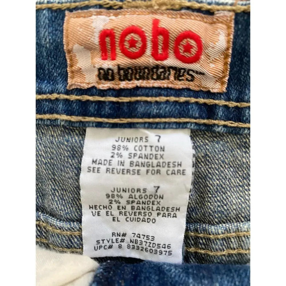 Y2K No Boundaries Vintage Denim Mini Skirt size 7 - Picture 4 of 4